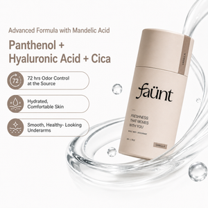 Mandelic Acid + Hyaluronic Acid 72HR Odor Defense Whole Body Stick |Soft Vanilla