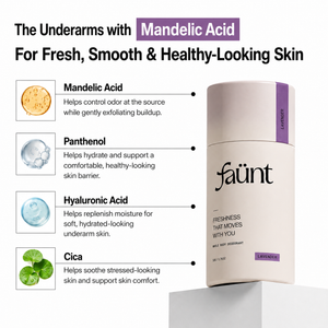 Mandelic Acid + Hyaluronic Acid 72HR Odor Defense Whole Body Stick |Lavender