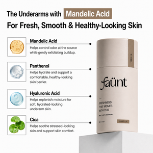 Mandelic Acid + Hyaluronic Acid 72HR Odor Defense Whole Body Stick |Soft Vanilla