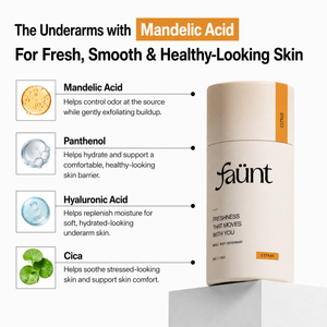 Mandelic Acid + Hyaluronic Acid 72HR Odor Defense Whole Body Stick |Citrus