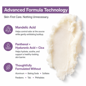 Mandelic Acid + Hyaluronic Acid 72HR Odor Defense Whole Body Stick |Lavender