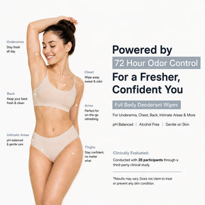 Aloe Vera + Vitamin E Fresh Odor Control On-The-Go Freshness Wipes| Unscented