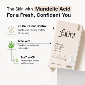 Aloe Vera + Vitamin E Fresh Odor Control On-The-Go Freshness Wipes|Soft Vanilla