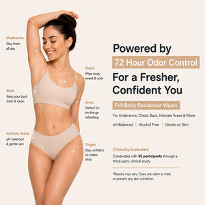 Aloe Vera + Vitamin E Fresh Odor Control On-The-Go Freshness Wipes|Soft Vanilla